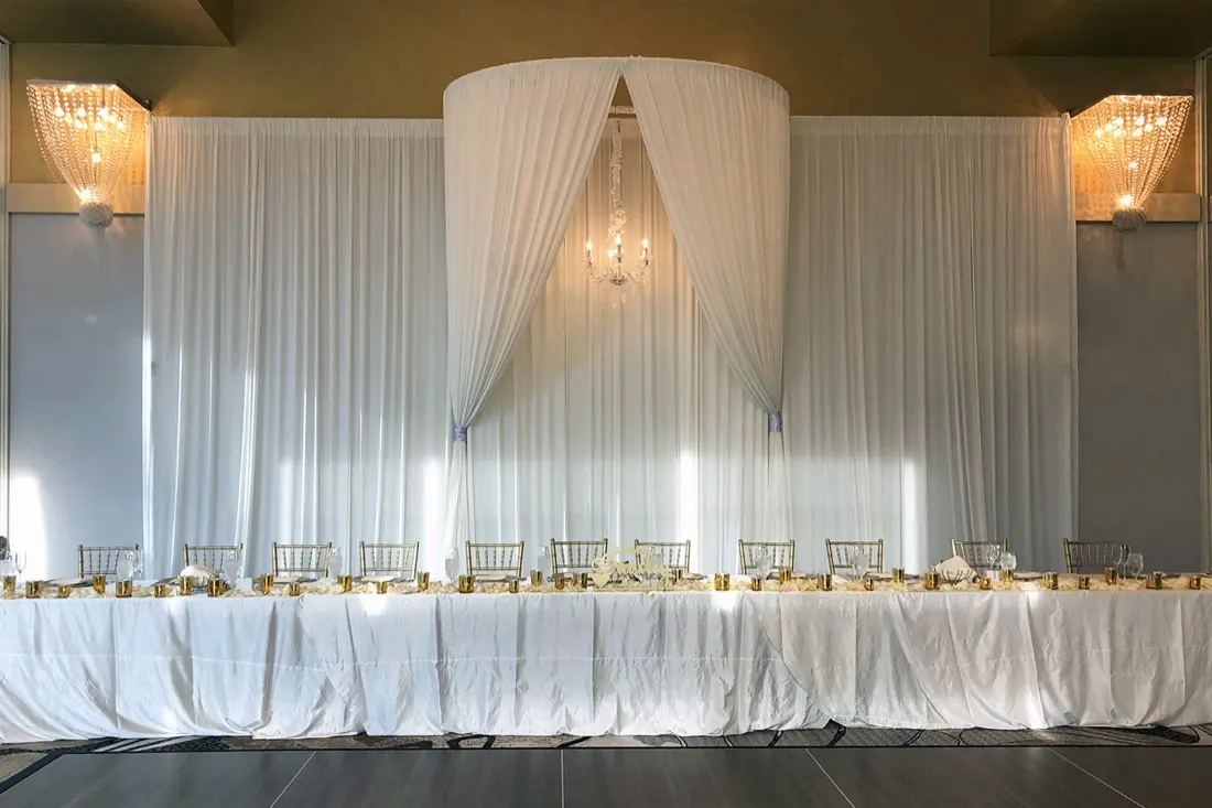 Custom wedding drapery